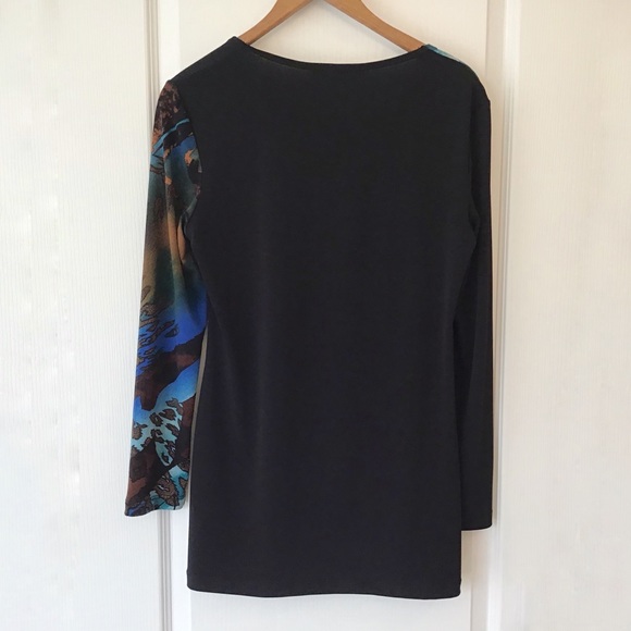 Softworks Abstract Pattern & Black Blocked Top, M - Picture 10 of 16